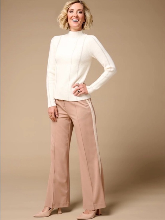 Studio Pants - BRAND NEW - NEVER WORN. Women's Beige Wide-Leg Trousers